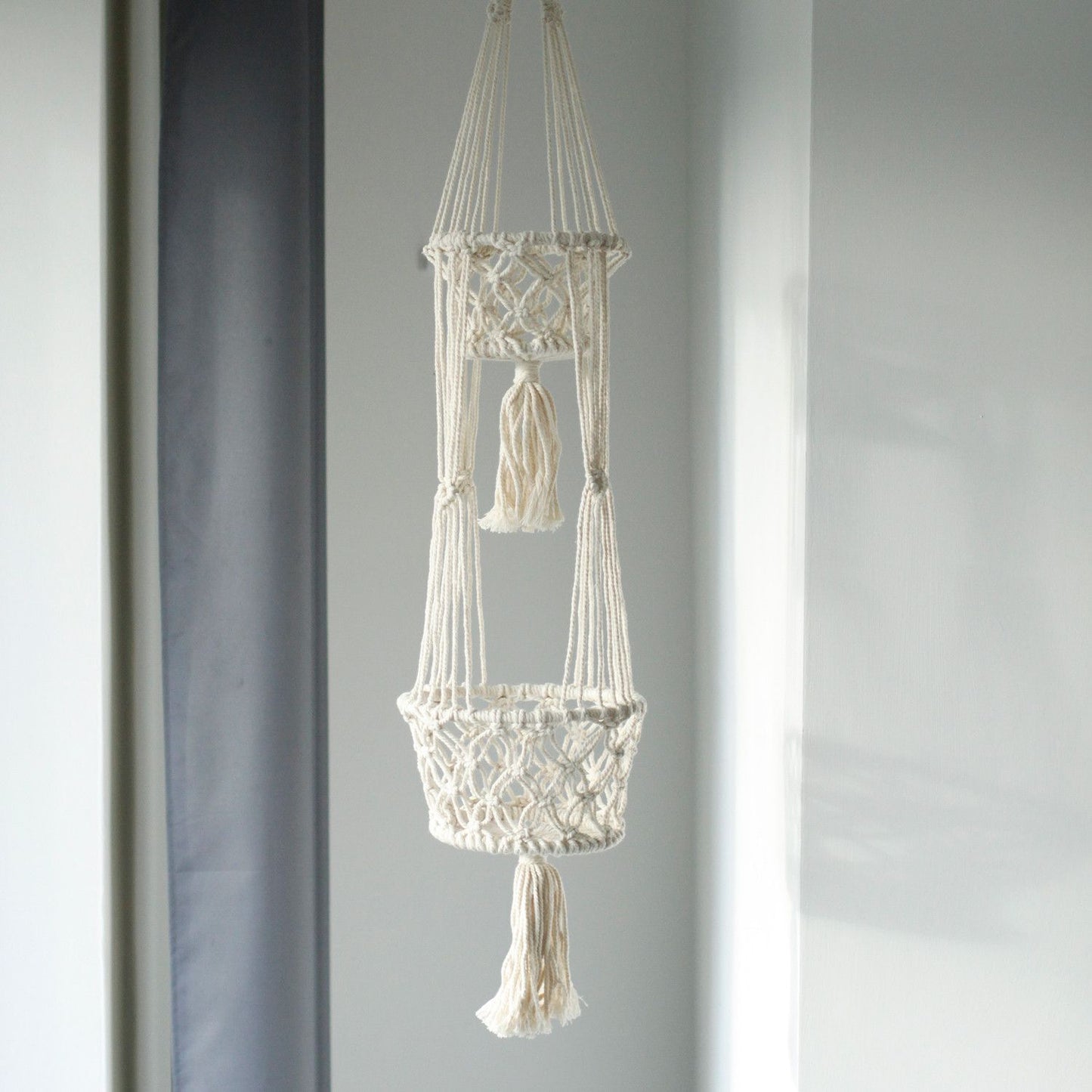 Suporte de Vaso em Macramé - Duplo