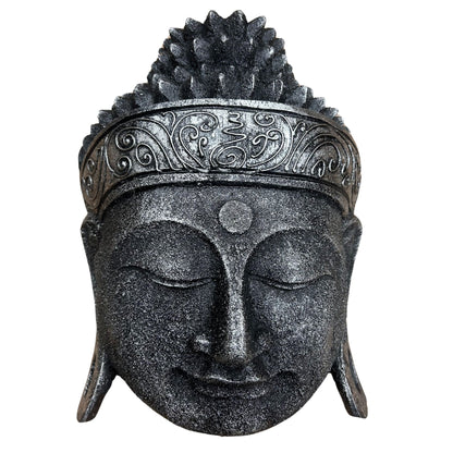 Cabeca de Buda - 25cm - Prateado Brilhante