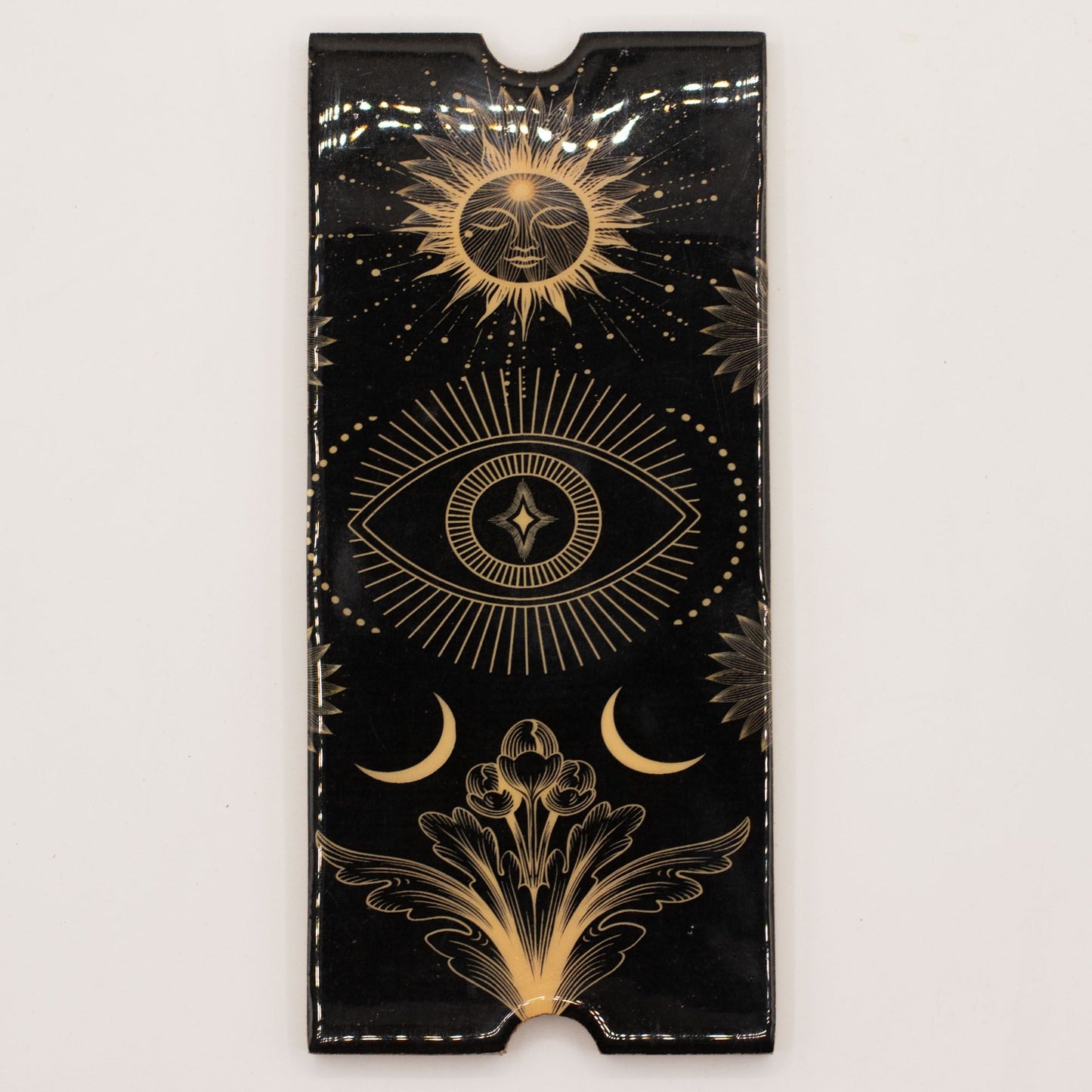 Caixa de Tarot de Quatro Compartimentos com Suporte para Cartas