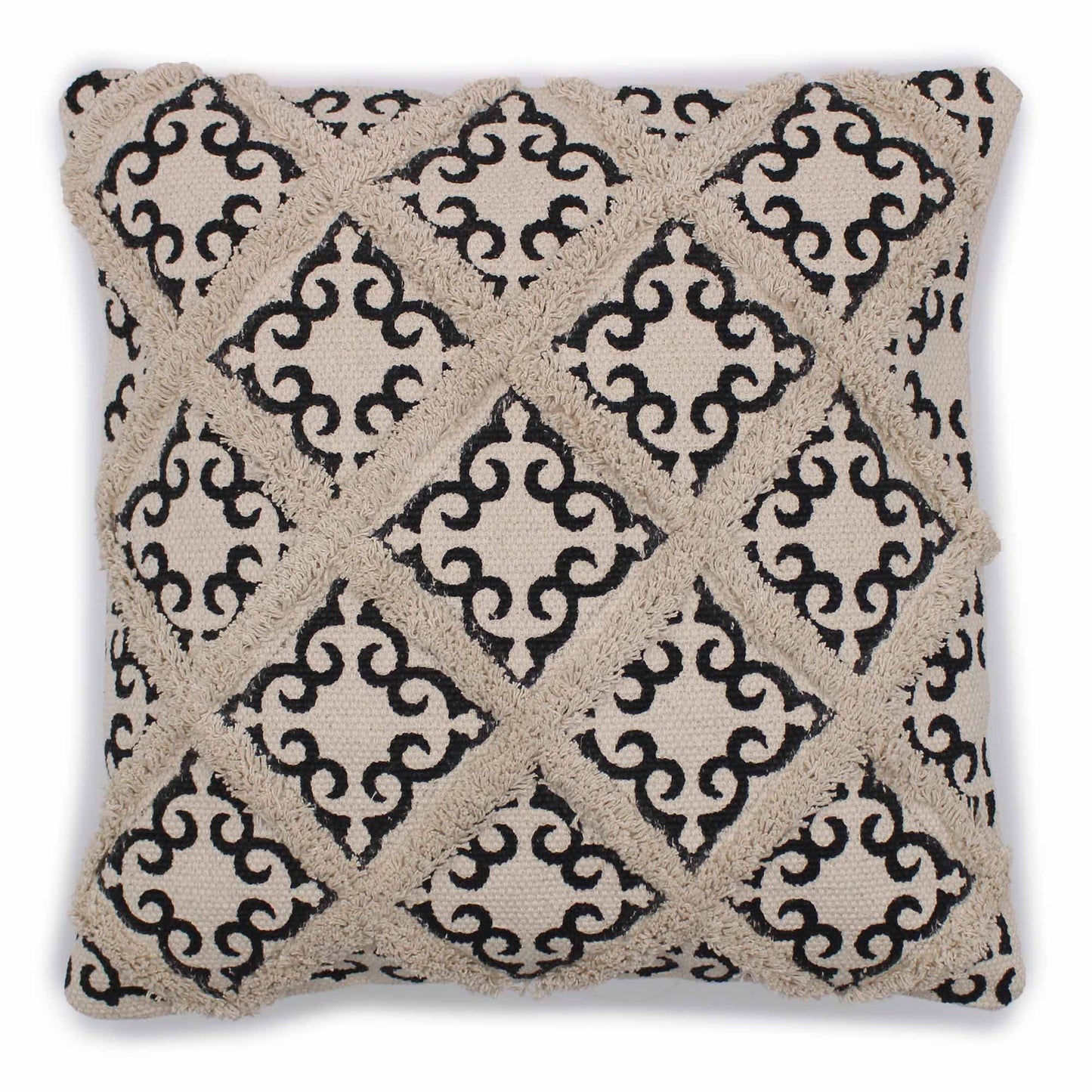 Capa de Almofada Boho 45x45 cm — Quadrados Estampados