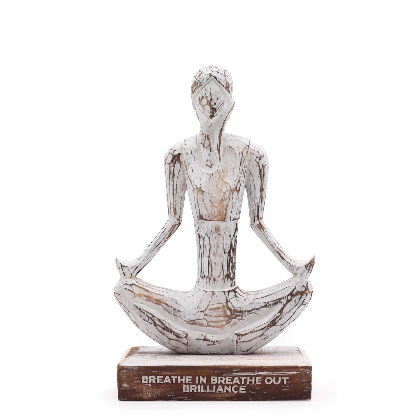 Figura de Yoga em Madeira - Inspira e Expira Brilho