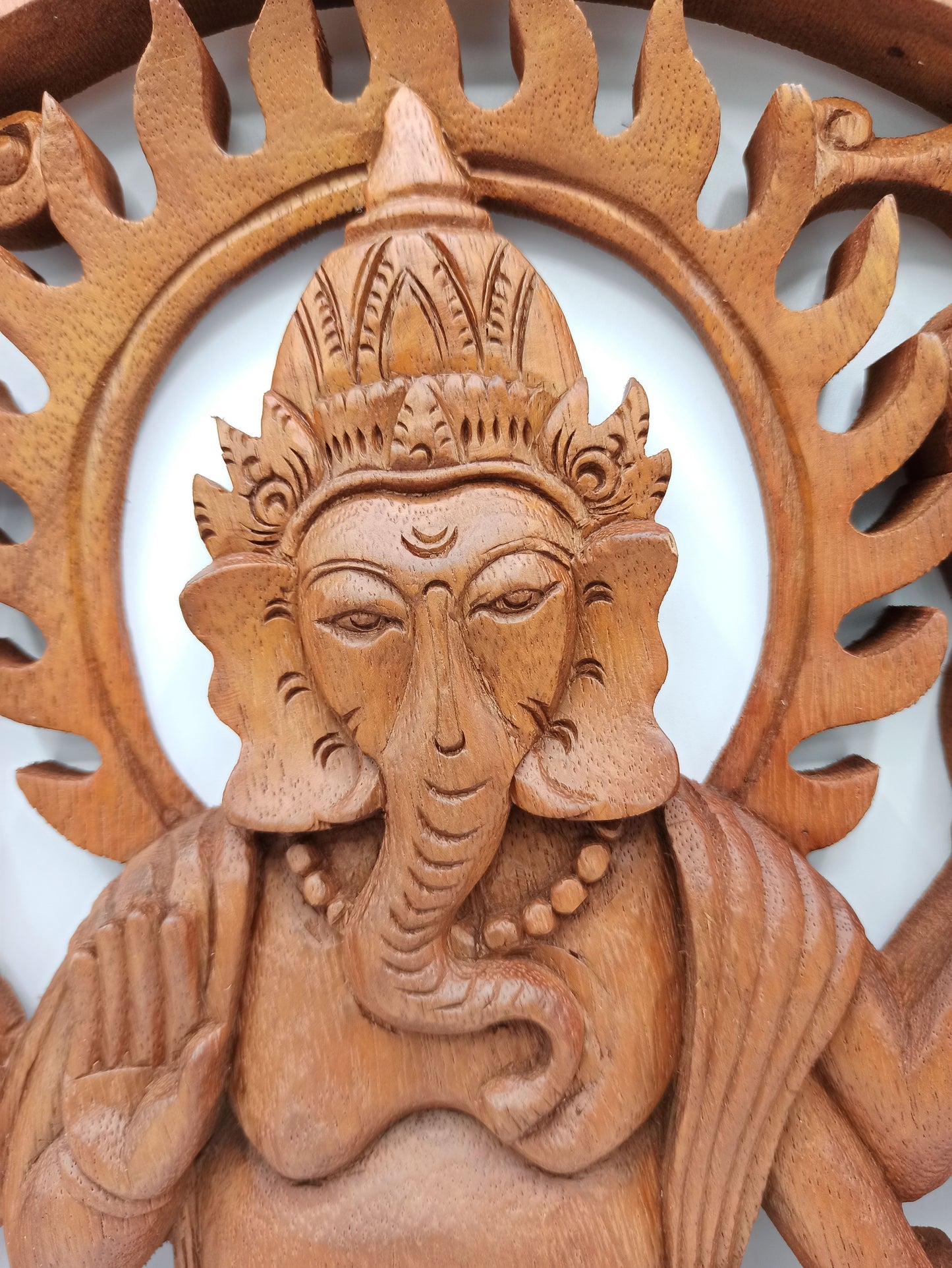 Painel de Madeira - Ganesha - 40cm
