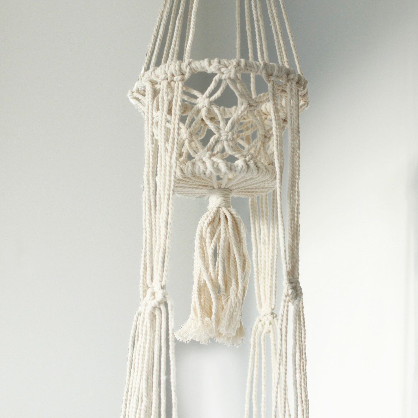 Suporte de Vaso em Macramé - Duplo