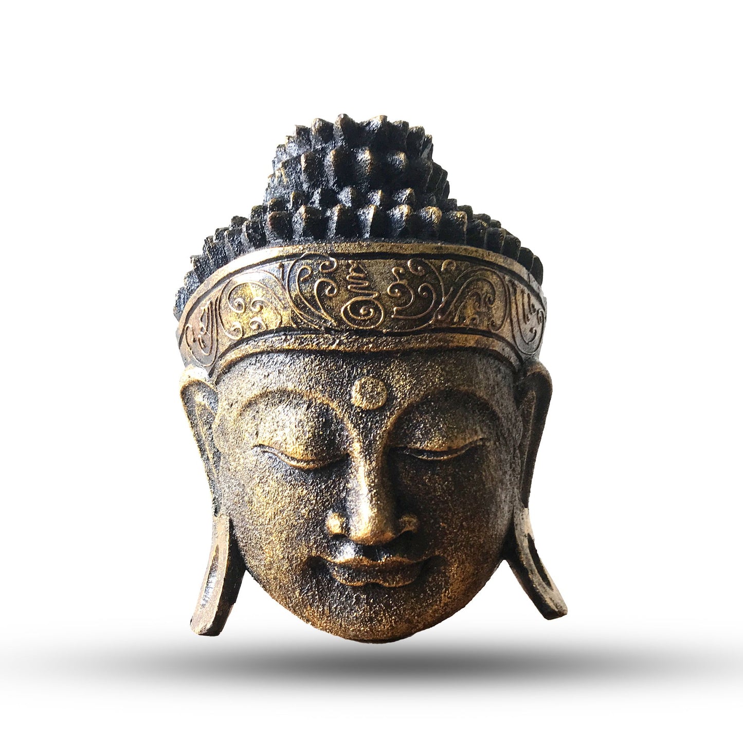 Cabeca de Buda - 25cm - Dourado Brilhante