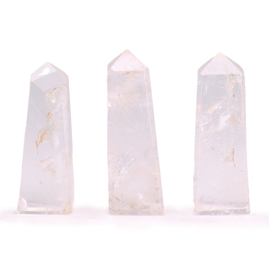 Ponta de Obelisco Quartzo Transparente — aprox. 5 cm