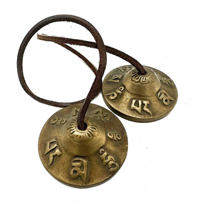 Sino Tibetano Tingsha - Símbolos da Sorte - aprox. 6 cm