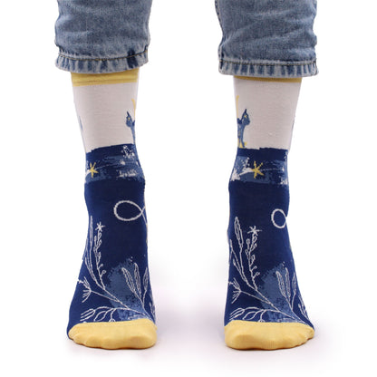 Meias de Bambu Hop Hare – Meia-Noite (S · EU 36–40)