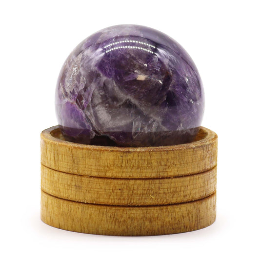 Esfera de Cristal de Ametista Africana 50mm com Suporte