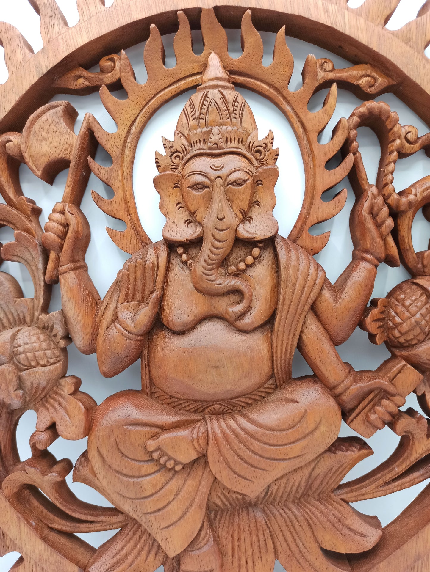 Painel de Madeira - Ganesha - 40cm