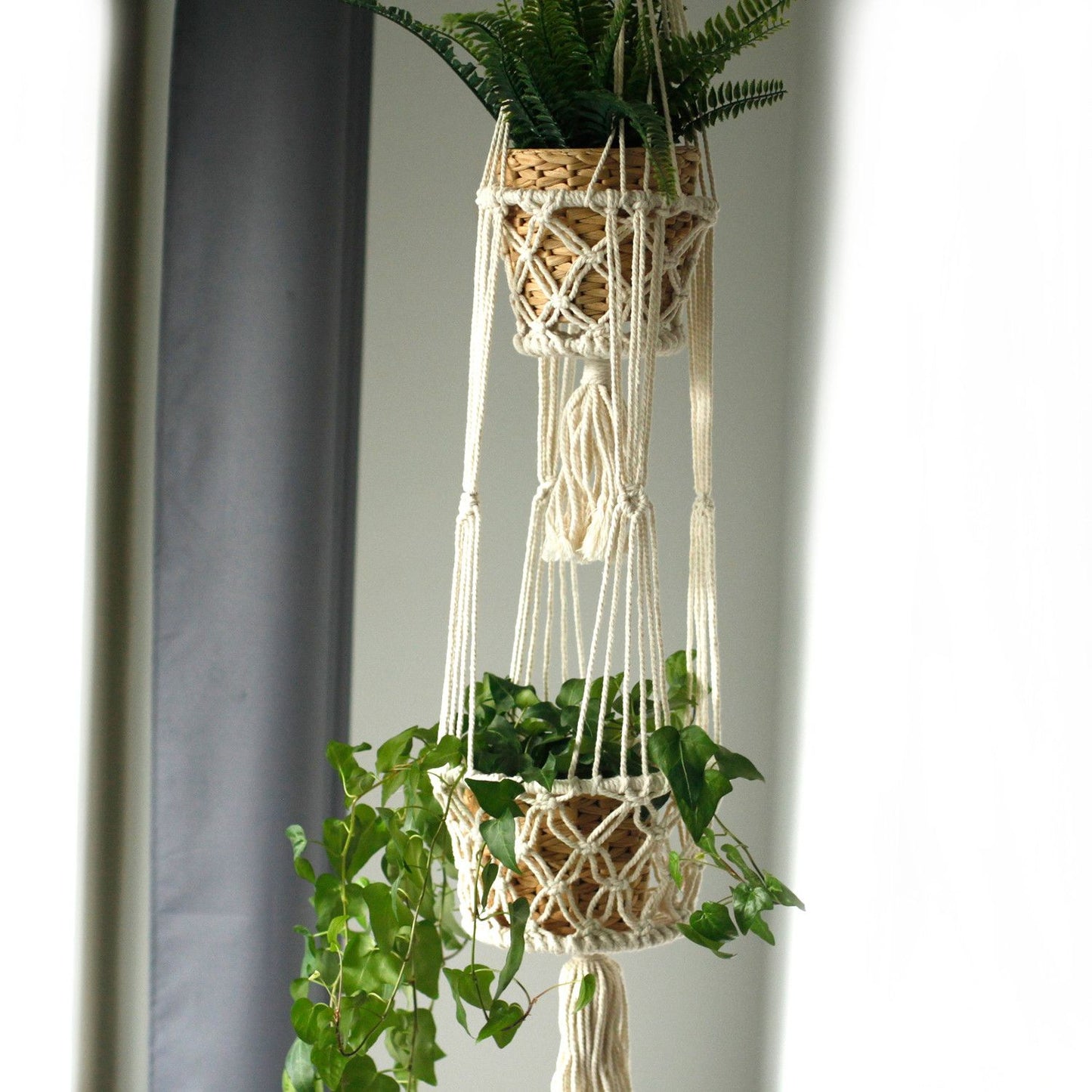Suporte de Vaso em Macramé - Duplo