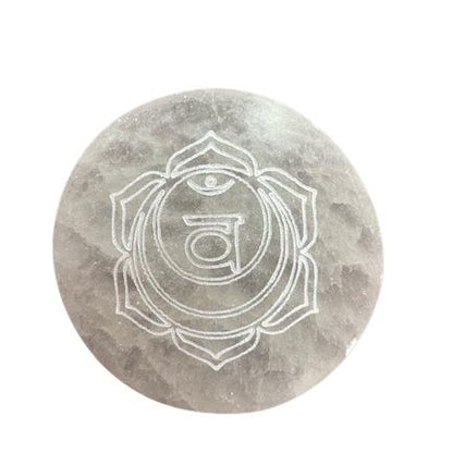 Conjunto de 7 Placas de Carga de Selenite - Chakra