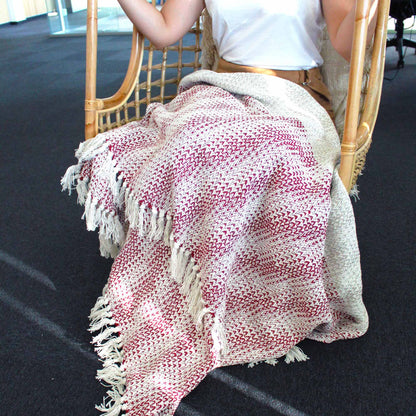 Manta Boho 100% Algodão — Ruby Bicolor