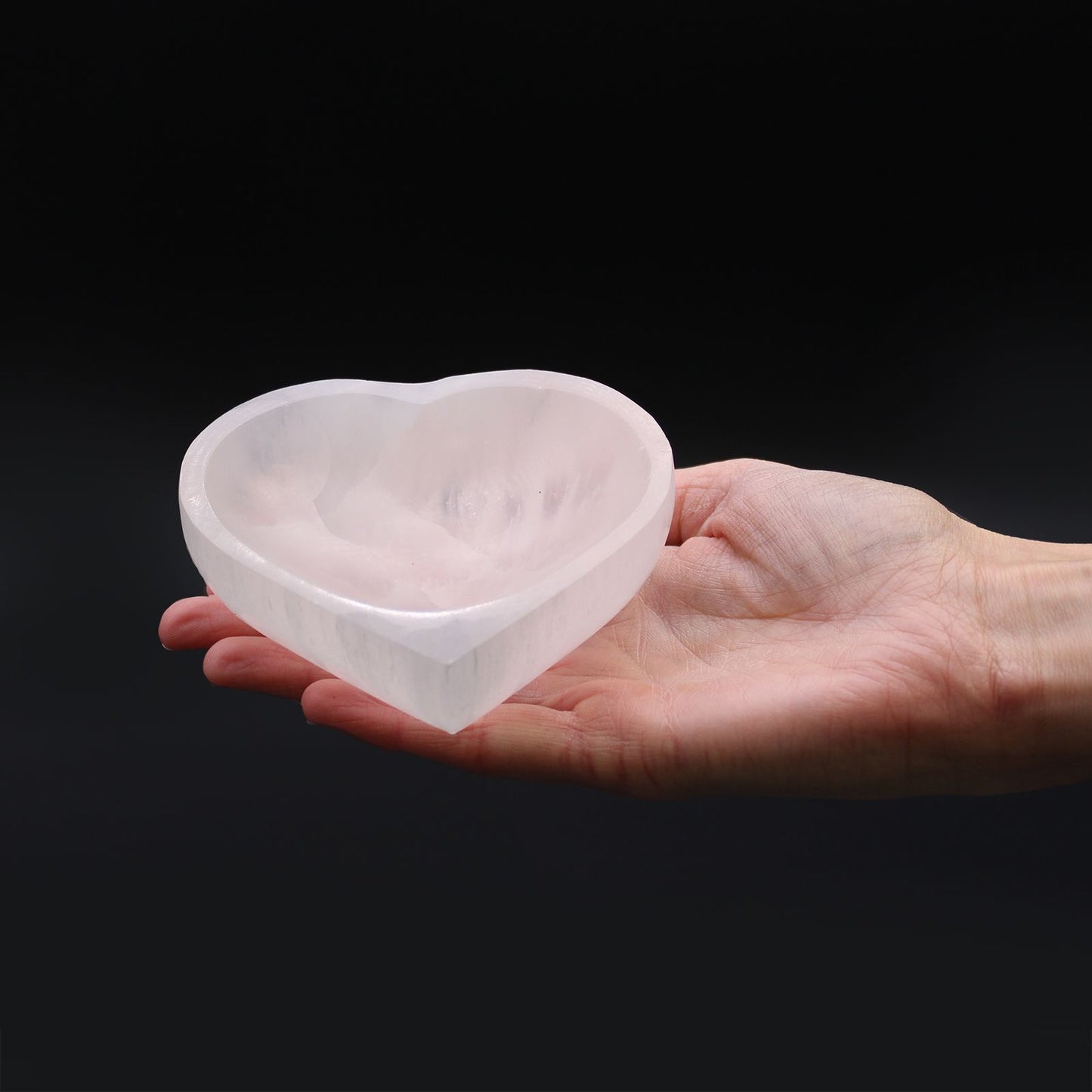 Tigela Coração de Selenite 10cm