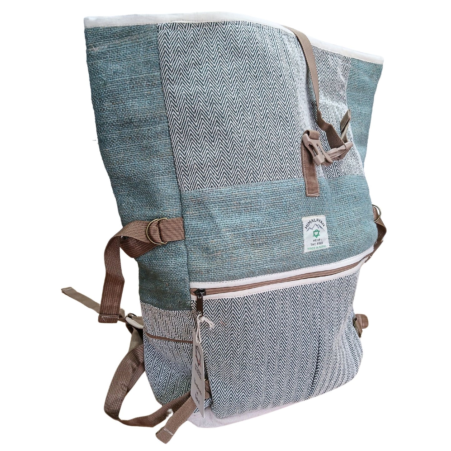 Mochila Enrolável de Trekking em Cânhamo - Sálvia