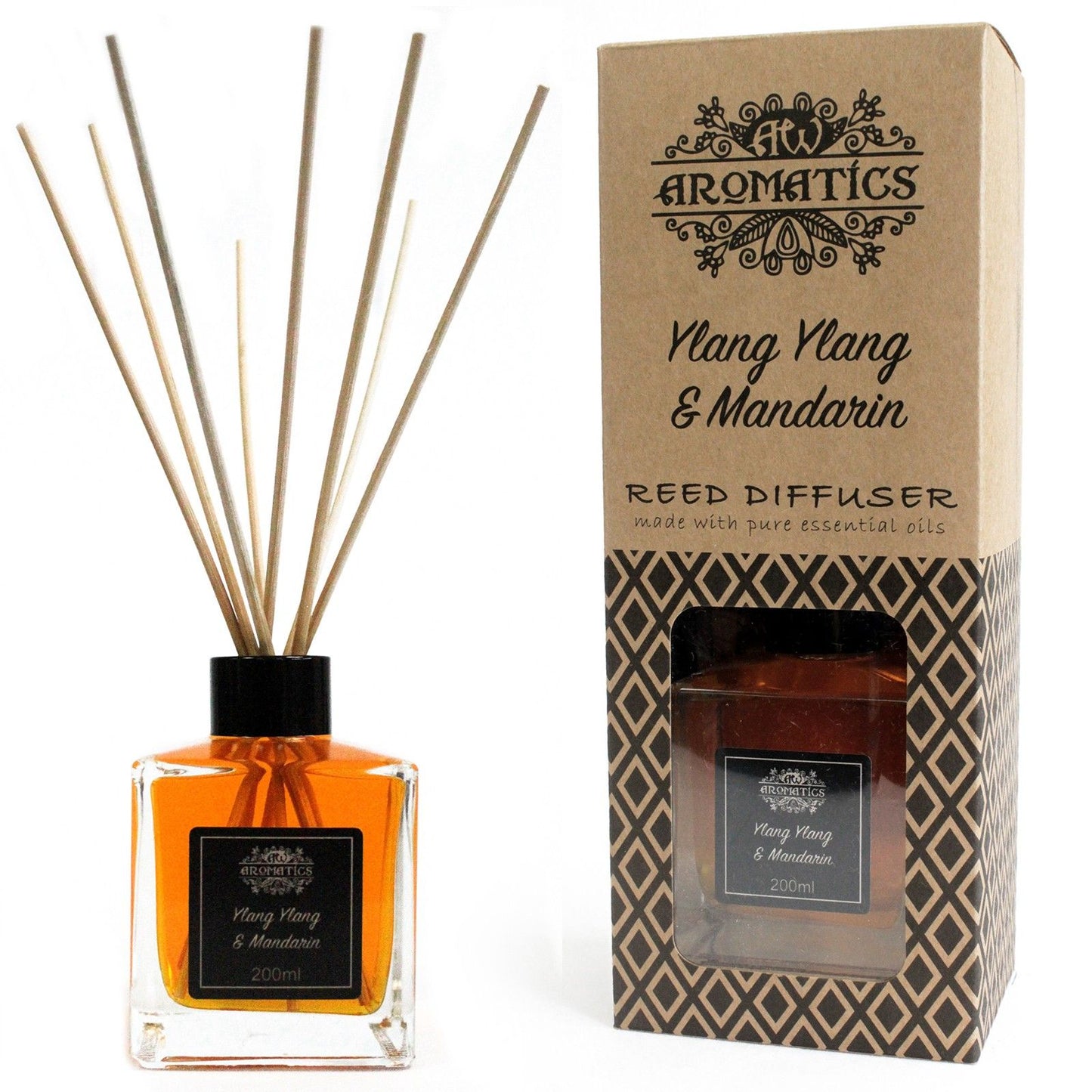 Difusor de Vareta com Óleos Essenciais - Ylang Ylang e Tangerina