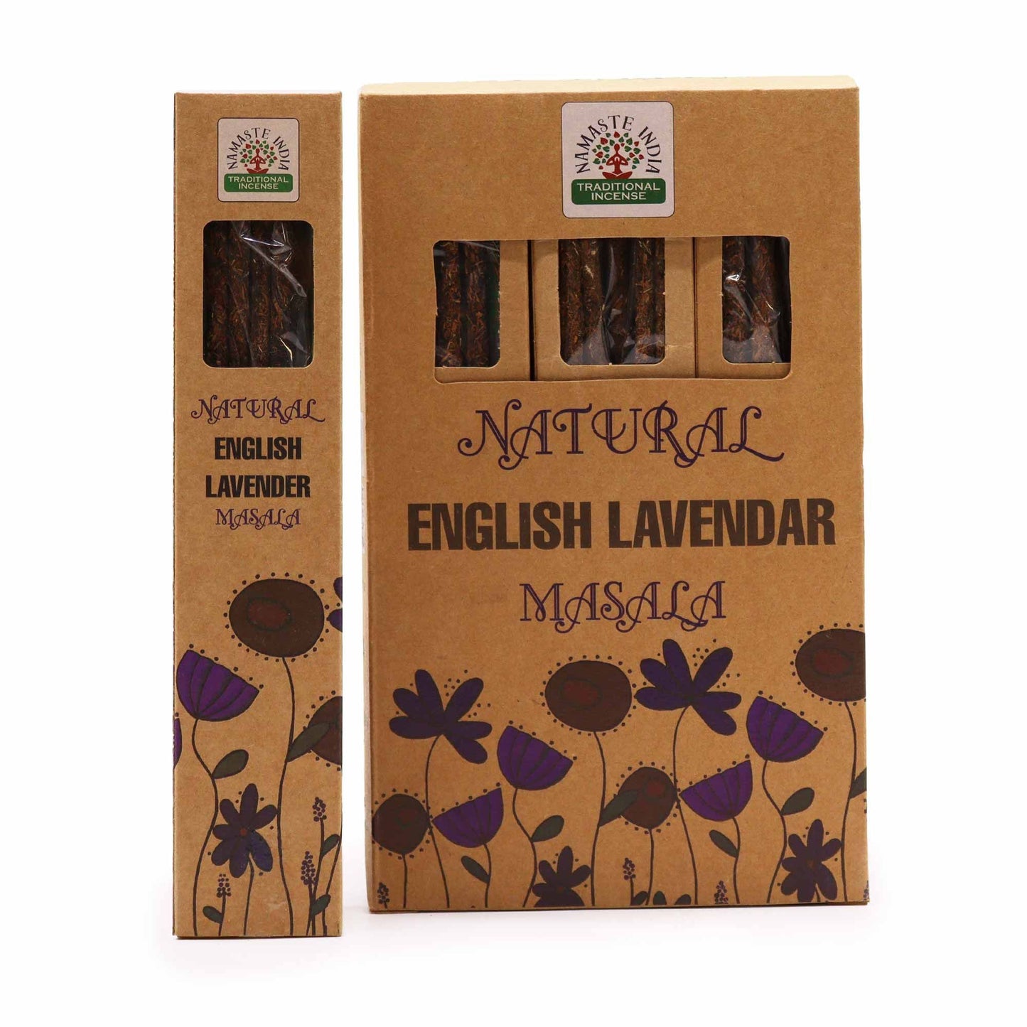 Incenso Botânico Natural Masala - Lavanda Inglesa 33g
