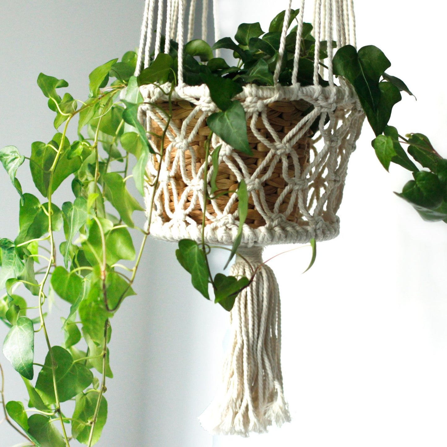 Suporte de Vaso em Macramé - Duplo