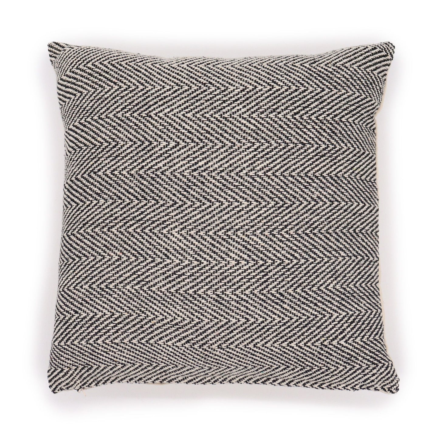 Capa de Almofada Boho 40x40 cm — Chevron Cinzento