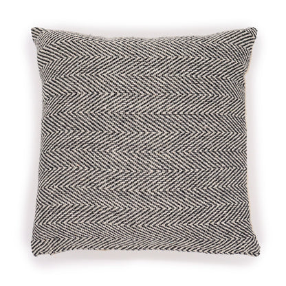 Capa de Almofada Boho 40x40 cm — Chevron Cinzento