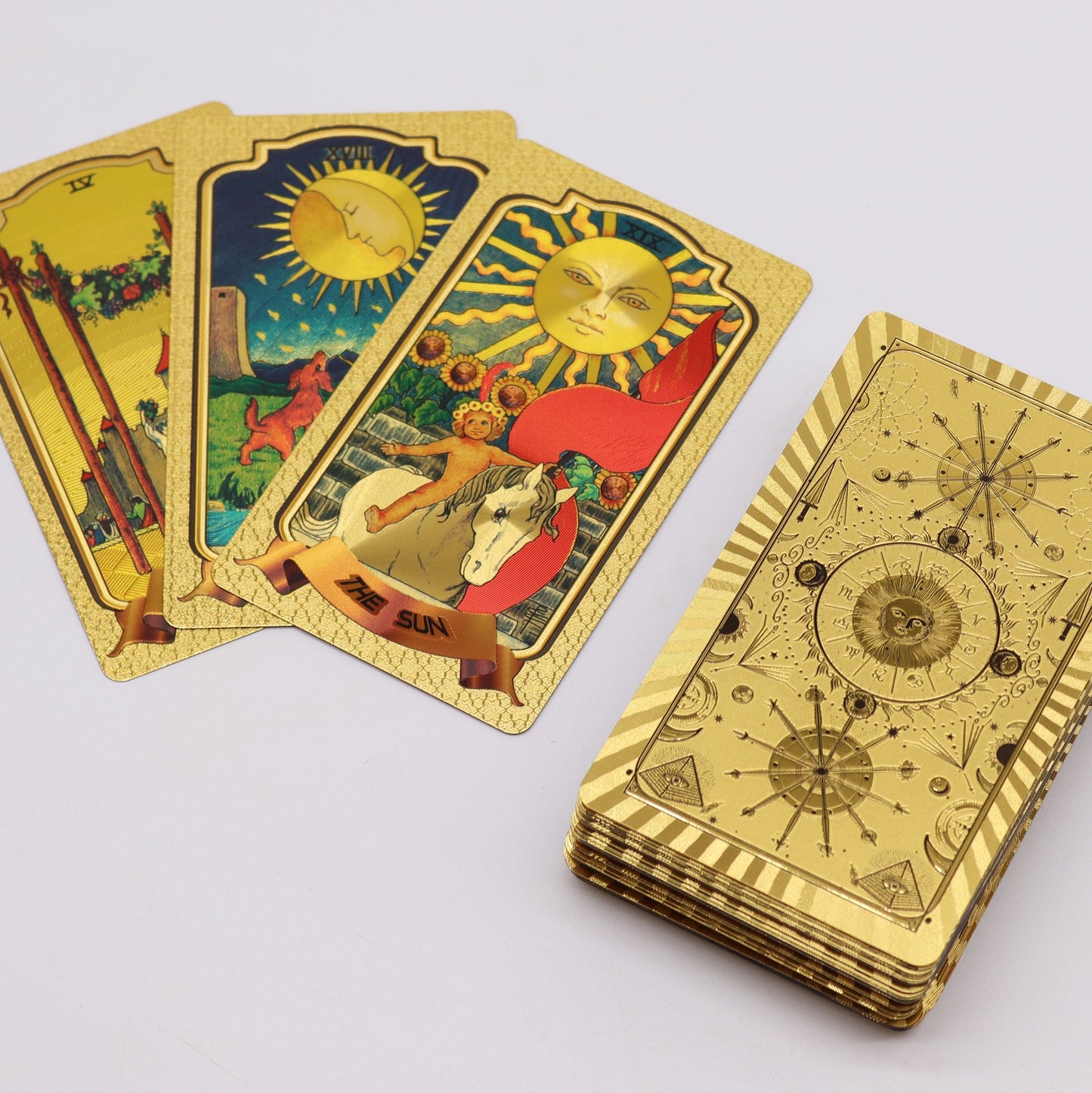 Cartas do Tarot Douradas