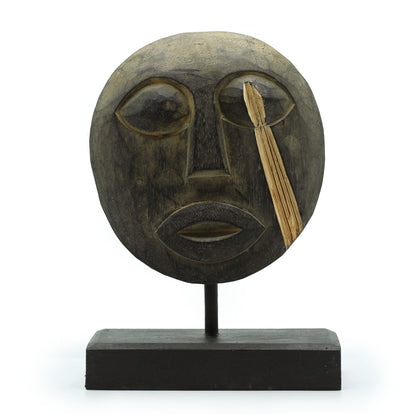 Máscara Decorativa Tribal Timor - Antiga 27x20cm