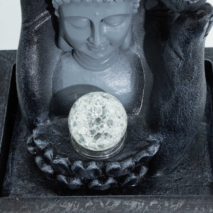Fonte de Água de Mesa com Mão e Cabeça de Buda (20x25x35 cm)