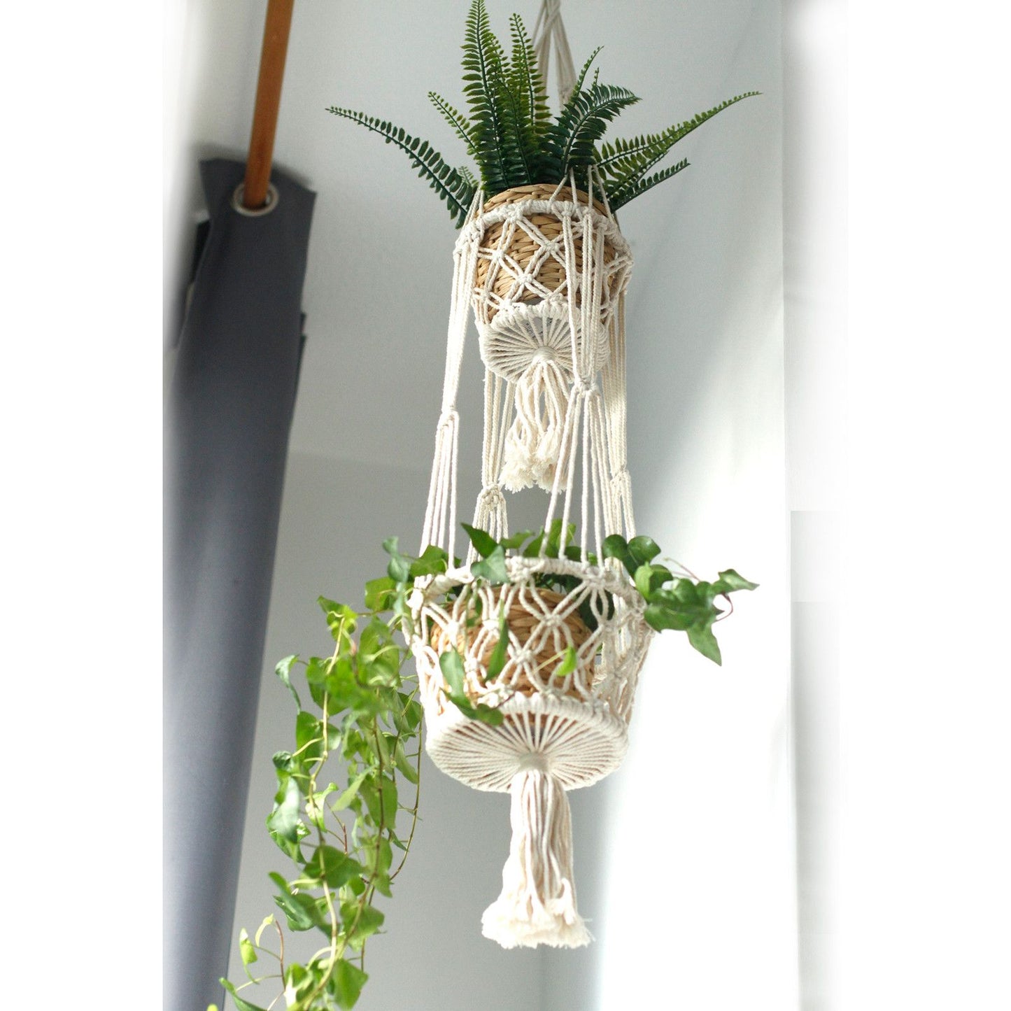 Suporte de Vaso em Macramé - Duplo