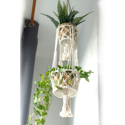 Suporte de Vaso em Macramé - Duplo