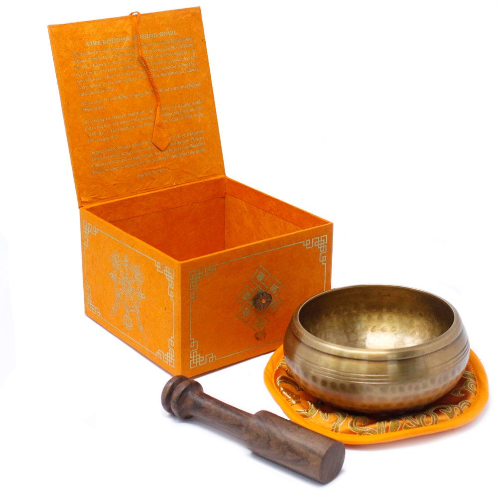 Taça Tibetana - Cinco Budas 10 cm
