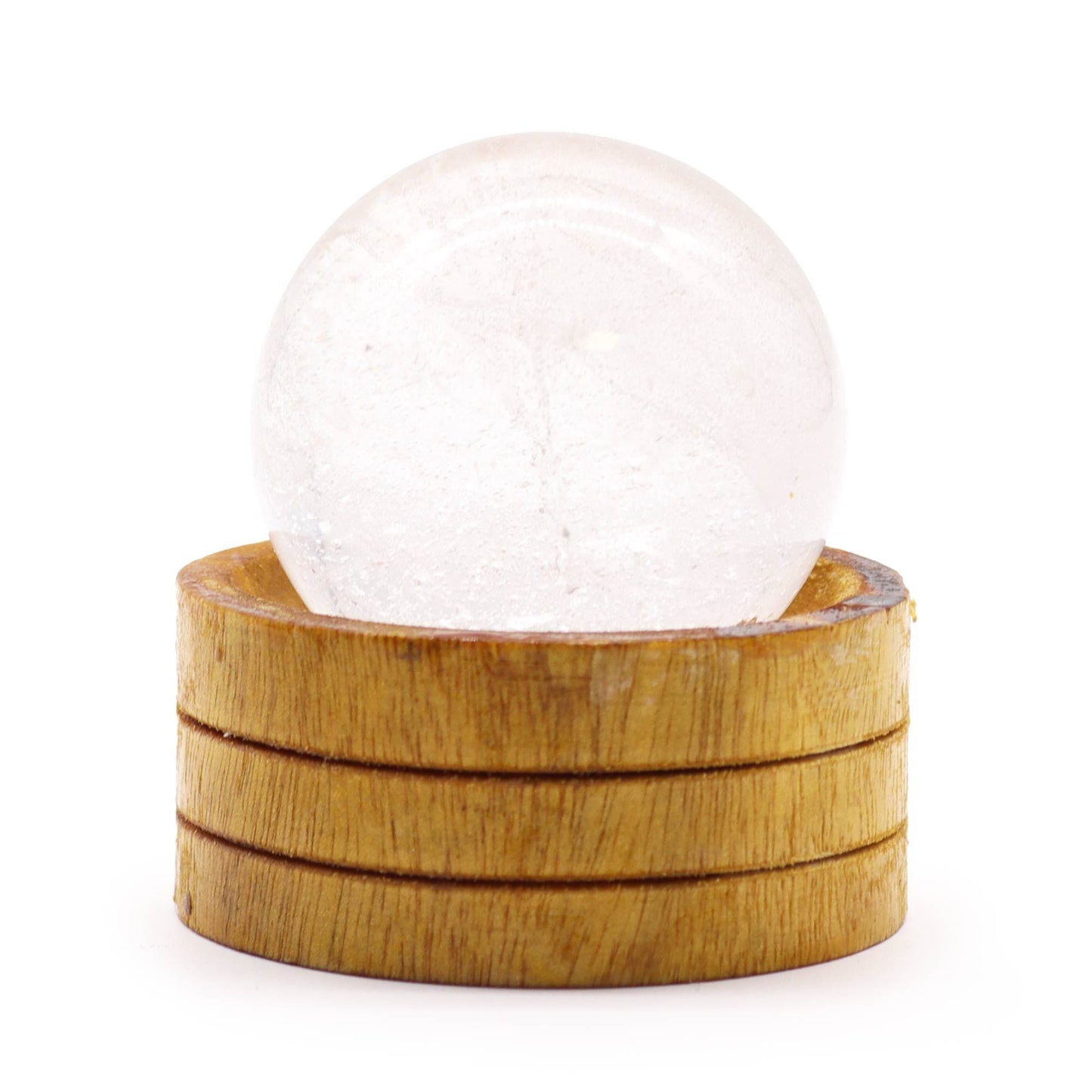 Esfera de Cristal de Quartzo Transparente 50mm com Suporte