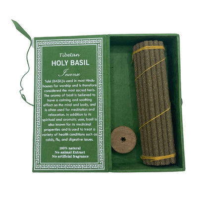 Set de Oferta de Incenso Tibetano do Himalaia - Alfavaca Sagrada