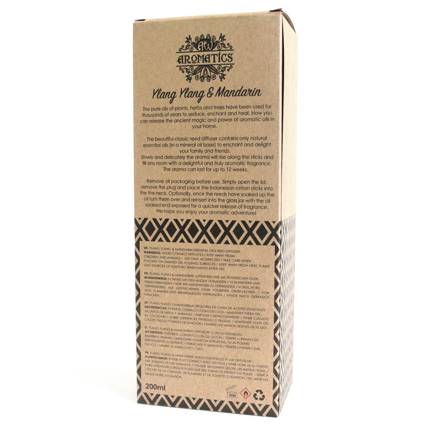 Difusor de Vareta com Óleos Essenciais - Ylang Ylang e Tangerina