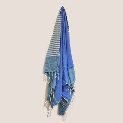 Toalha Pareo de Algodão 100x180 cm — Azul Céu