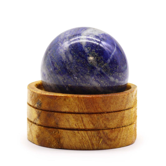 Esfera de Cristal de Lápis-Lazúli Afegão 50mm com Suporte
