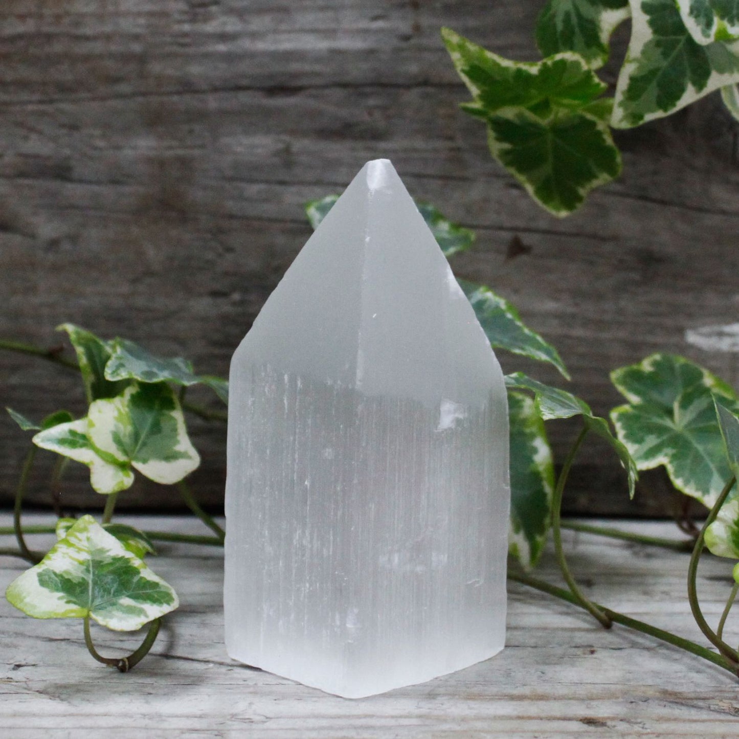 Torre de Selenite Ponta de Lápis - 10 cm