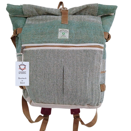 Mochila Enrolável de Trekking em Cânhamo - Sálvia