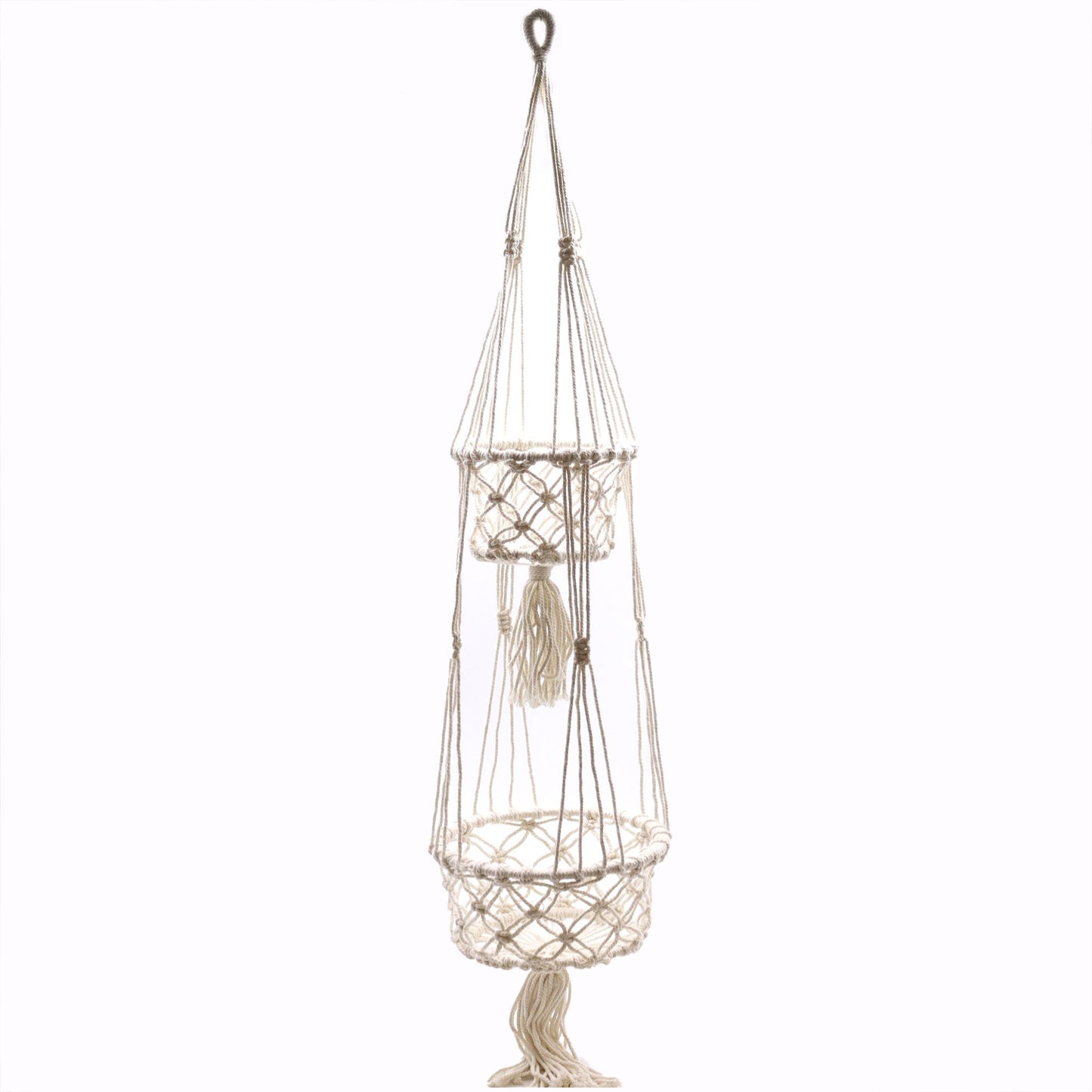 Suporte de Vaso em Macramé - Duplo