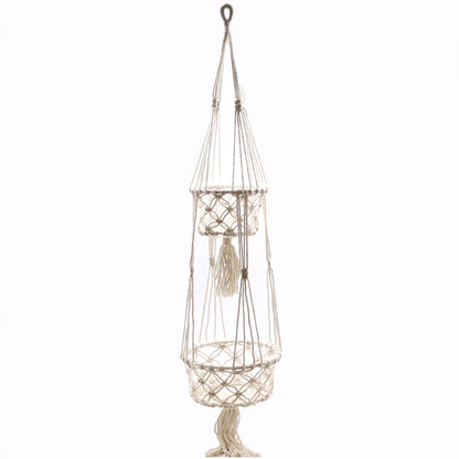 Suporte de Vaso em Macramé - Duplo