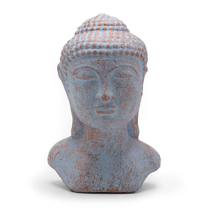 Cabeça de Buda Tranquilidade - Efeito Cobre Azul