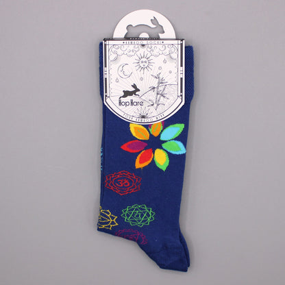 Meias de Bambu Hop Hare – Chakra Arco-Íris (S · EU 36–40)