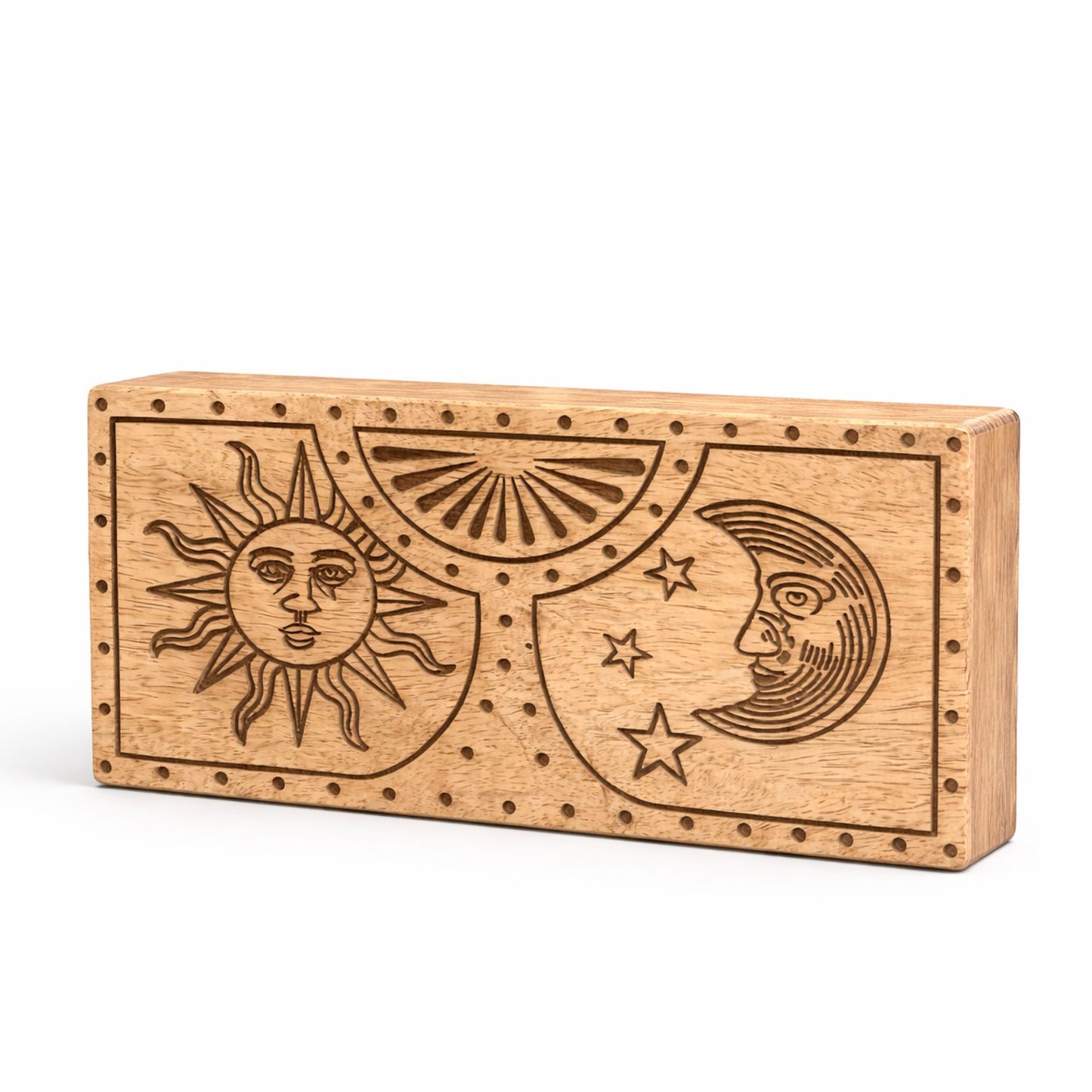 Caixa de Cristal Talhado Sol - Lua