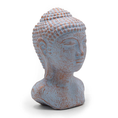Cabeça de Buda Tranquilidade - Efeito Cobre Azul