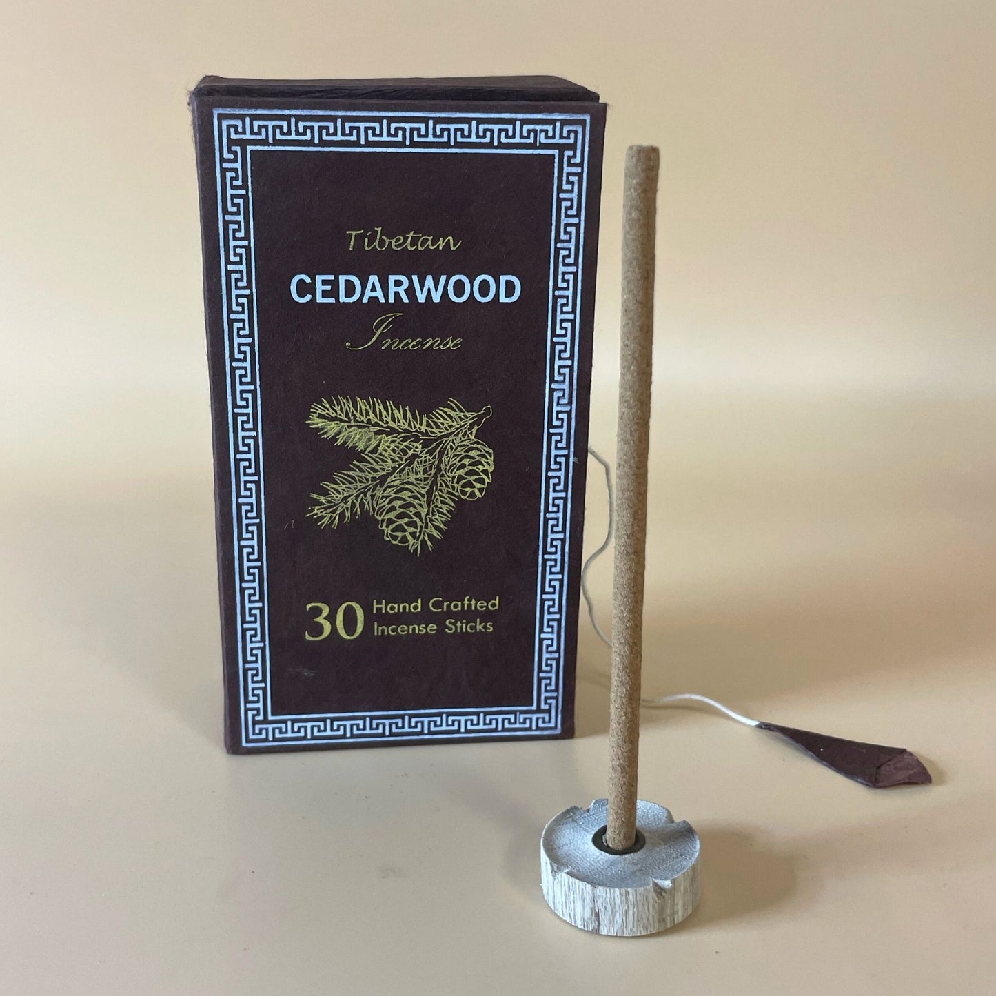 Set de Oferta de Incenso Tibetano do Himalaia - Madeira de Cedro