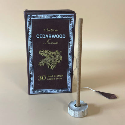 Set de Oferta de Incenso Tibetano do Himalaia - Madeira de Cedro