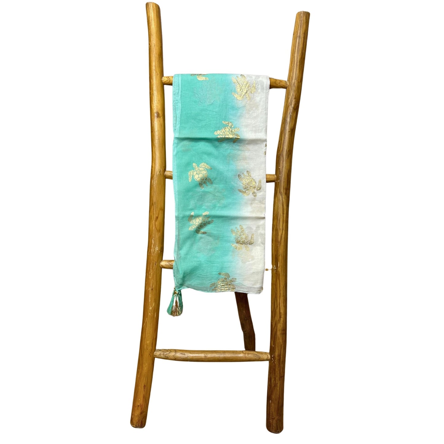 Pareo Nomad Sari Mediterrâneo - Tartaruga Branco, Turquesa e Dourado