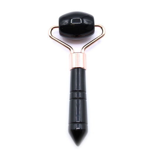 Mini Rolo Facial de Cristais - Obsidiana Negra