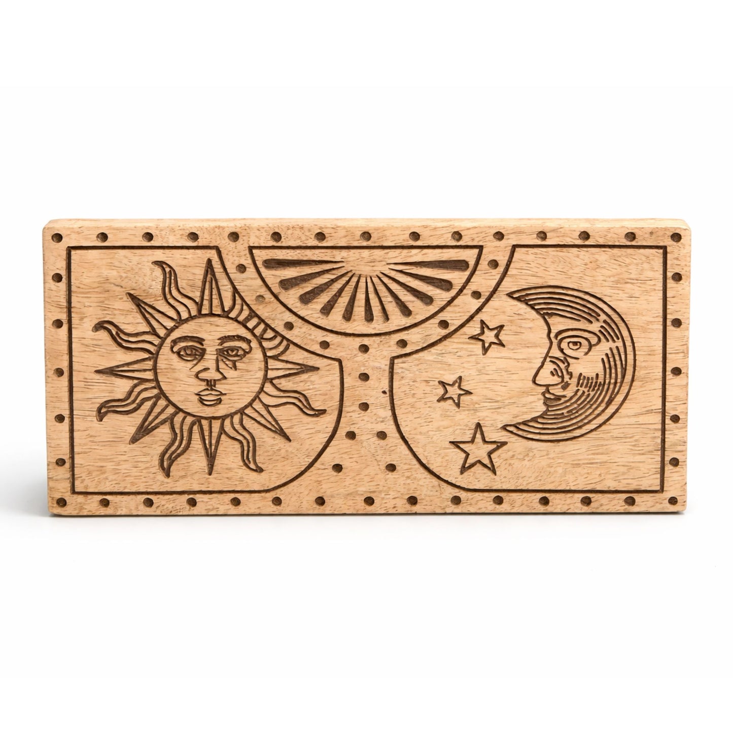 Caixa de Cristal Talhado Sol - Lua