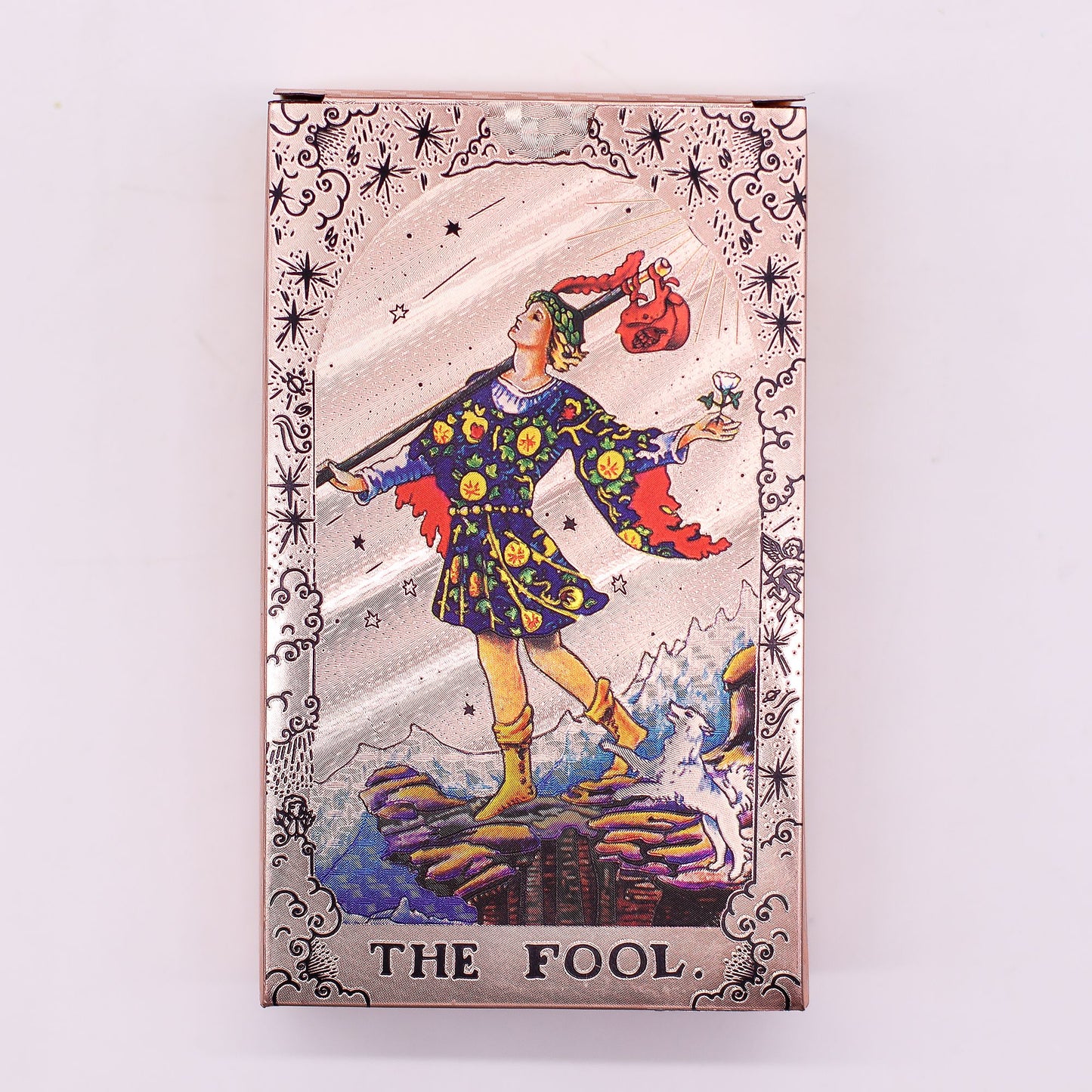 Cartas de Tarot com Foil em Ouro Rosé - Fase Lunar
