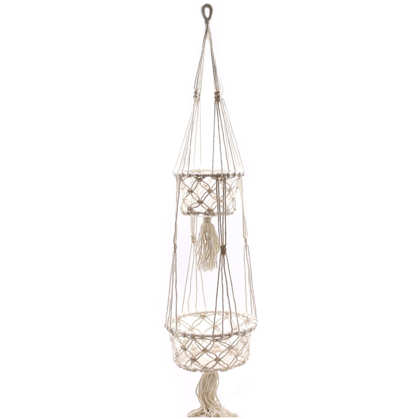 Suporte de Vaso em Macramé - Duplo