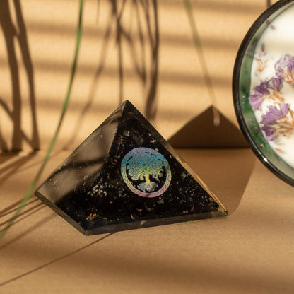 Pirâmide de Orgonite Árvore da Vida 5,5 x 4,5 cm